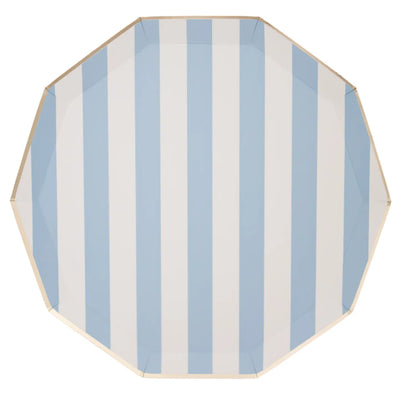 Sky Blue Signature Cabana Stripe Plates