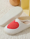 Large Heart Valentine Gift Heart Fleece Warm Soft Slipper