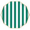 Emerald Green Signature Cabana Stripe Plates