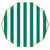 Emerald Green Signature Cabana Stripe Plates