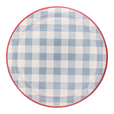 Hamptons Chambray Gingham Paper Plate