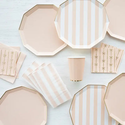 Sweet Peach Signature Cabana Stripe Plates