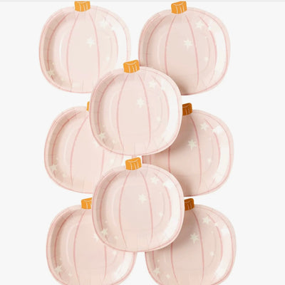 Pink Pumpkin Plates