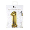 #1 Gold Foil Balloon